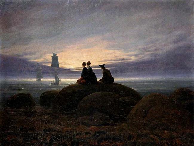 Caspar David Friedrich Moonrise by the Sea France oil painting art